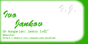 ivo jankov business card